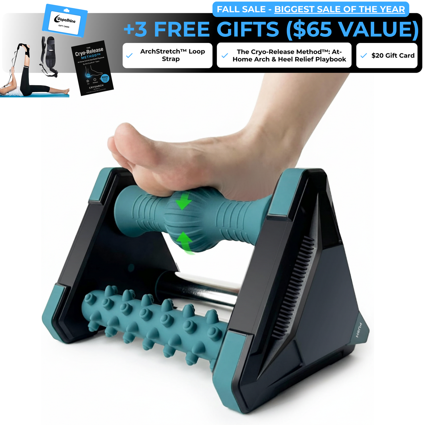 Vaposhine CryoArch™ 3-in-1 Foot Relief System